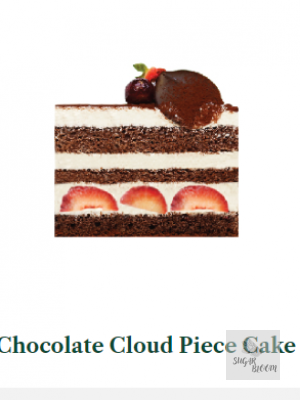 Chocolate Cloud Piece Cake
