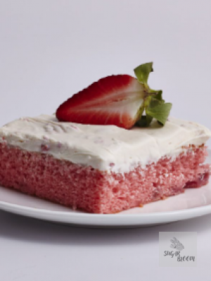 Pink strawberry cake
