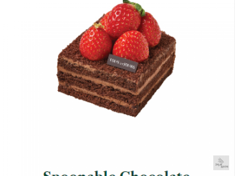Spoonable Chocolate Strawberry Cake