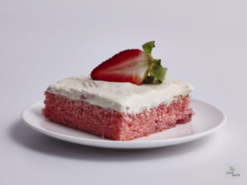 Pink strawberry cake
