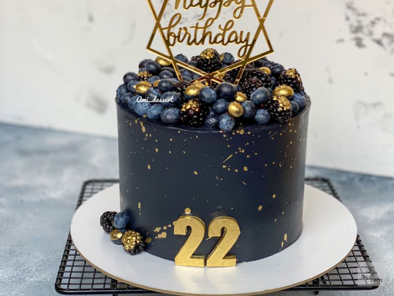 Blueberry Birthday Cake